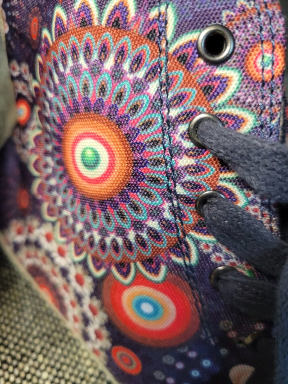 Desigual Mandala Print High Top Sneakers Canvas Suede Women's EU 39 ~US 8-8.5 - Picture 5 of 11